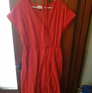 Universal Thread cotton blend faux wrap dress
